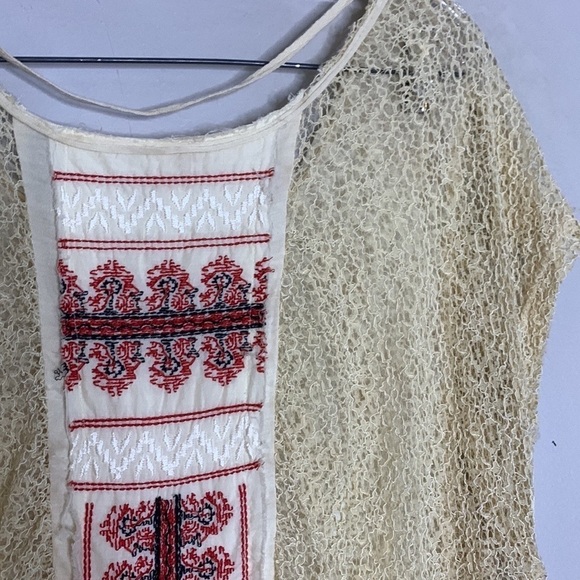 Free People bohemian sleeveless top cream oatmeal small women’s - Picture 9 of 10